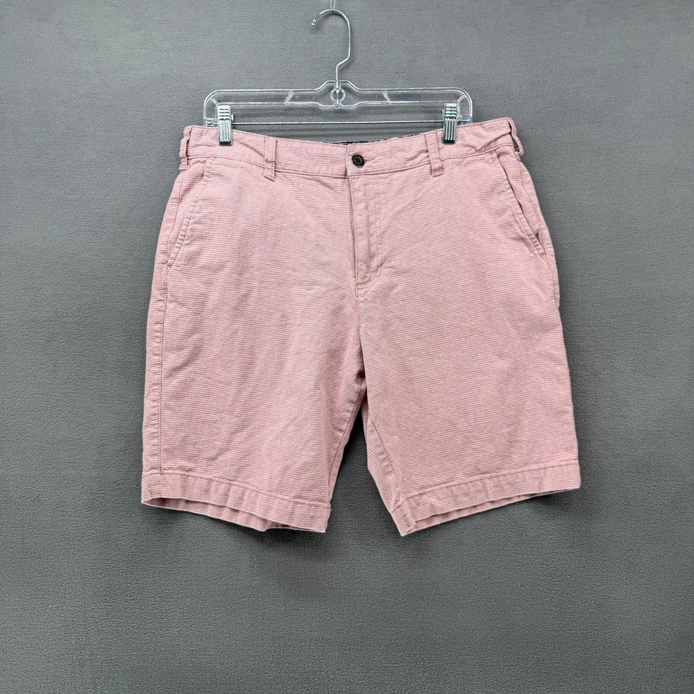 Retrofit Shorts Mens Size 34 Pink Textured Flat Front Chino Casual Summer Beach